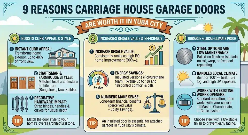 Benefits of carriage house garage doors